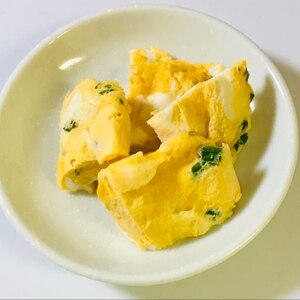 レンジで♪小ねぎとキャベツの卵焼き